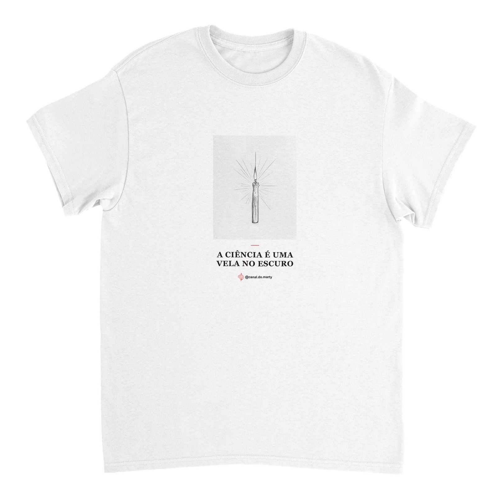 Camiseta "A Ciência é uma Vela no Escuro" — Carl Sagan | Ateísmo
